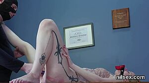 Frisky cutie feels intense emotions during brutal anal therapy in ass hole asylum