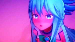 Konosuba Aqua's glory hole scene is amazing, sucking through the wall 😄