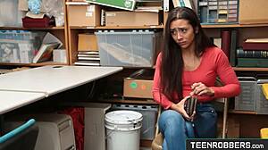 cute shy teen lilly hall gets hard doggystyle fucking as shoplifter