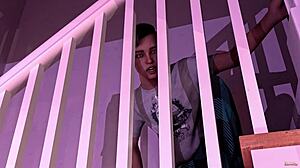 Eighteen-year-old guy fucks babysitter at home