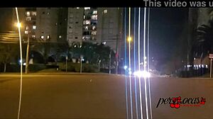 Moto Boy Pursues Redhead Latina Showing Big Tits On Car Sunroof.