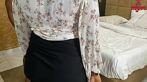 hotel waiter tries to get a quickie from horny ebony client with ass shaking in doggystyle