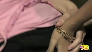 Fantasizing about lesbian sex ends as the blonde approaches the brunette with her sex toy