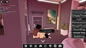 fucked a big black cock slut with blowjob in roblox blacked
