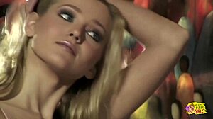 Fantasizing about lesbian sex ends as the blonde approaches the brunette with her sex toy