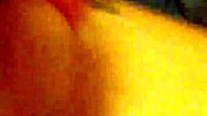 Girl bends for doggystyle with fleshlight cock