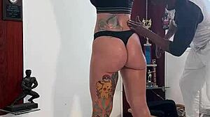 Fit BBC Coach Rubs Me With Oil And I Flex!