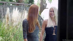 VivThomas Lesbian Threesome! Horny Milf Fingers Teen's Wet Pussy with Big Tits!