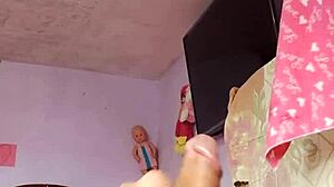 I had a rich cumshot alone in my step mother-in-law's room while thinking about her