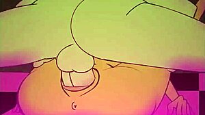 Intense creampie fills necrodancer's vagina.