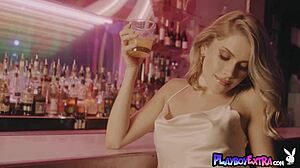 passionate all natural blonde teen amelia posing naked on bar counter