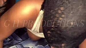 Ghetto slut Lill Shorty GH takes dick quickie, left with dripping pussy