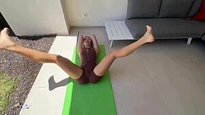 Feeling Intense Passion Fucking Yoga Trainer in Crowded Park