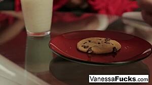 vanessa lets santa fuck her wet pussy