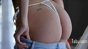 super hot brunette step sis drops panties for seduction 😘