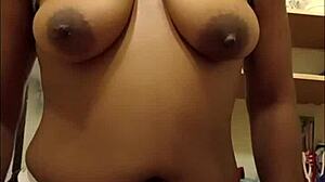 Drippythicklys enjoys shower play with her big ebony tits and wet pussy