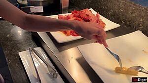 Hot Brunette Gets Fucked Hard After Argument With Stranger