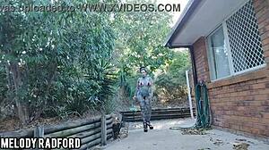 Outdoor walk and trying on bikini 😊