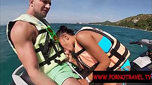 holiday public blowjob