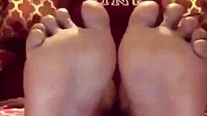 ebony step sister-in-law's feet teased suggestively