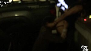 miroslava se deja chupar la chocha por un desconocido en un estacionamiento