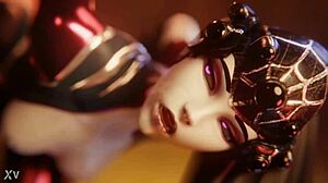 Widowmaker is getting a big anal creampie in this hardcore scene