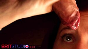 Office Secretary Victoria Greene Sucks Anonymous Cock at Milking Table