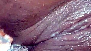 Ebony Lesbian's Double Penetration Leads to Massive Squirt
