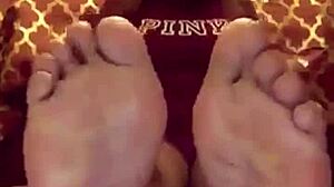 ebony step sister-in-law's feet teased suggestively