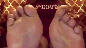 ebony step sister-in-law's feet teased suggestively