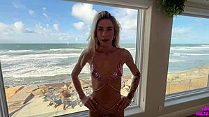 Blonde Surfer Girl Needed To Ride A Long Board - Dakota Lyn