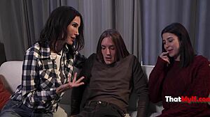 kylie rocket and shay sights share axel haze in a threesome with the stepmom