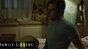 Hot blondie fucks her stepbro to get over breakup!