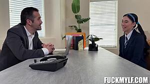 MYLF exclaims as petite Quin gets hardcore POV!