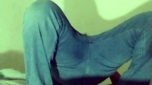 masturbating on my new white bed in squid position