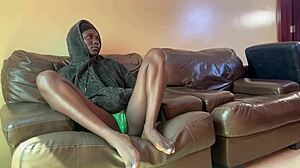 She visited in hoodie, got ass fucked by big dick