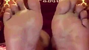 ebony step sister-in-law's feet teased suggestively