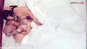 Sweet Awakening With Blonde And Brunette MILFs In Group Action