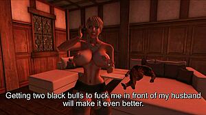 In the story of the cuckold goddess wife 2, she enjoys interracial anal sex with big black cock while her old husband watches.