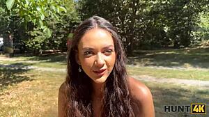 Young Lady Cheats with Outdoor Blowjob Immediately