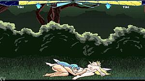 tiki licks pussy in fairyfighting, leading to orgasm