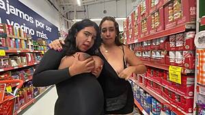 traviesas en supermercado