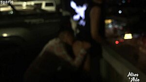 miroslava se deja chupar la chocha por un desconocido en un estacionamiento