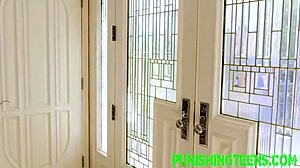 Kinky cheerleader submits to rough railing