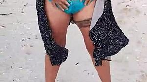 Showing tits and ass on Mexican beach! 😘