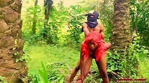 Having best outdoor sex in African forest with naughty Latina