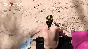 Beach voyeur nude photoshoot leads to hardcore fuck