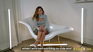 Blonde lesbos faux-cock each other with toys.