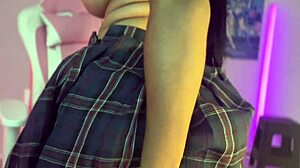 she escapes class to do a live webcam show with toys