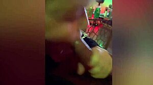 My roommate spreads her juicy pussy and takes big black cock mouthful.